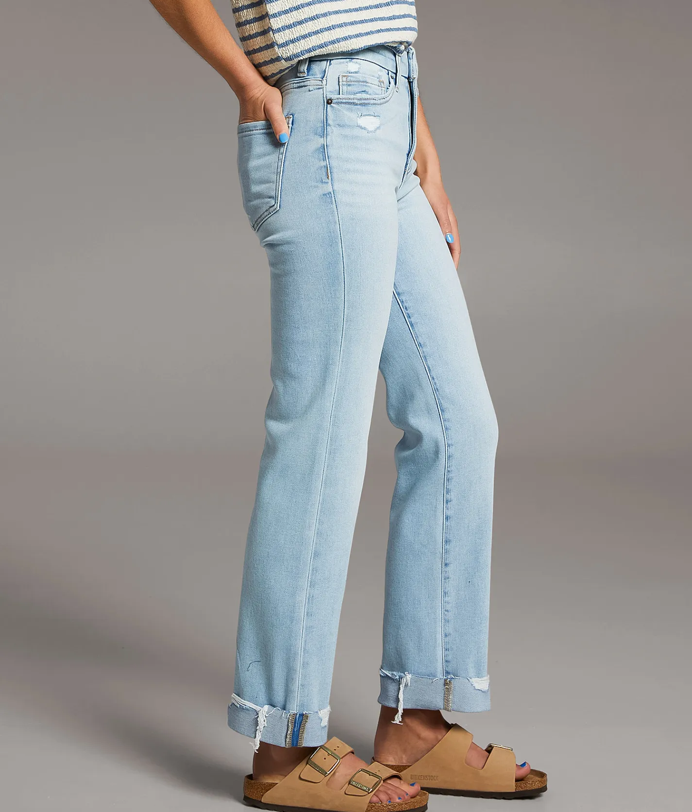Jeans|Bottoms | BKE Billie Cropped Straight Stretch Cuffed Jean Fellwock