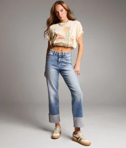 BKE Billie Cropped Straight Stretch Jean Cagle Sale