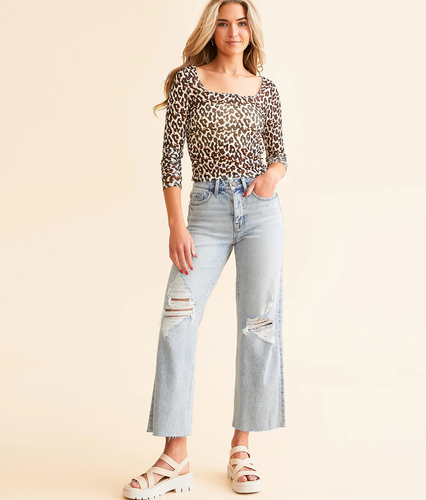 Jeans|Bke Jeans | BKE Billie Cropped Wide Leg Stretch Jean Dowd 2