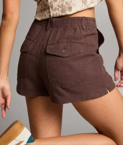 BKE Billie Stretch Short Brownie Hot