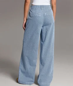 BKE Billie Striped Wide Leg Stretch Pant Railroad Best