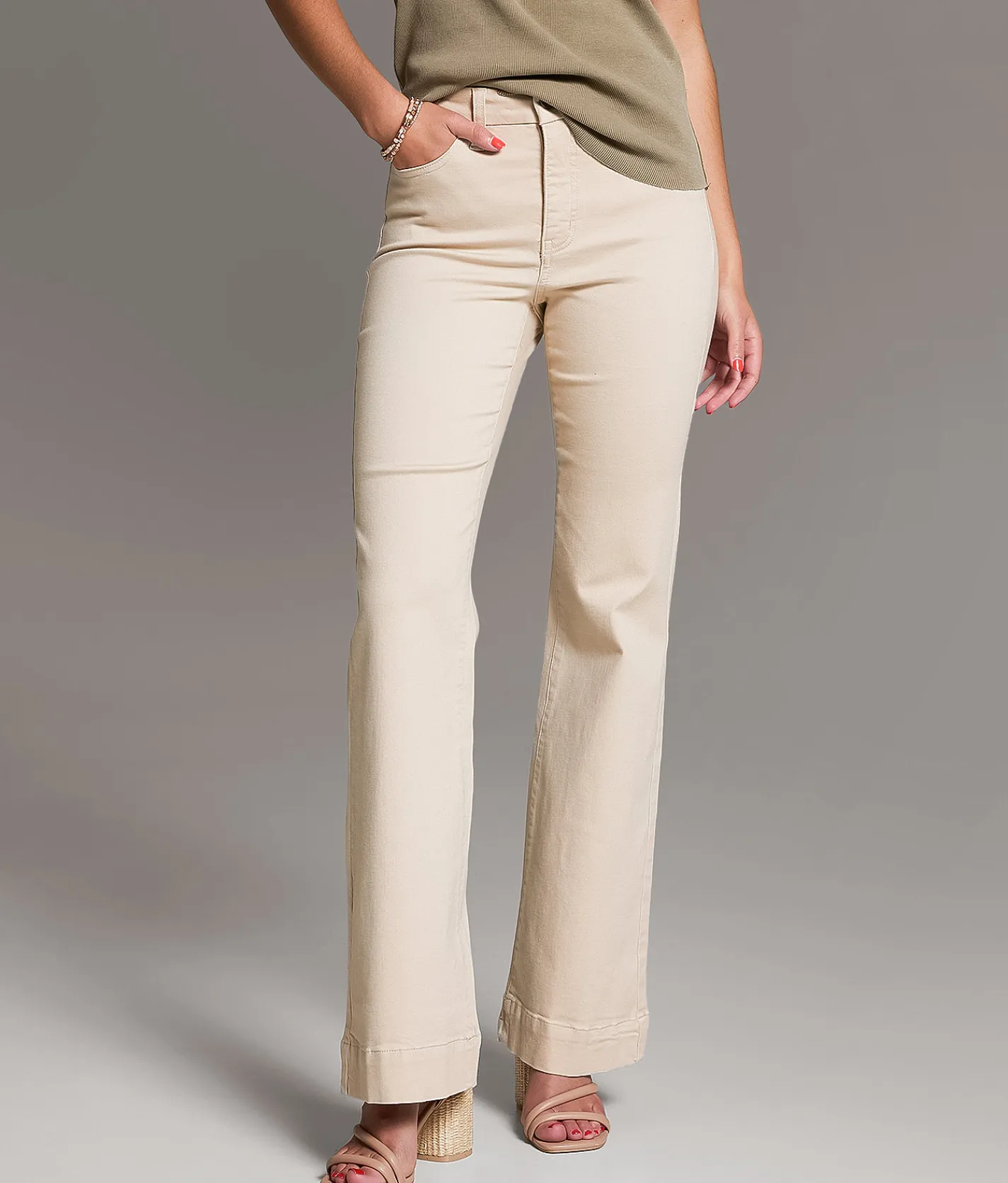 BKE Billie Trouser Stretch Pant Khaki New