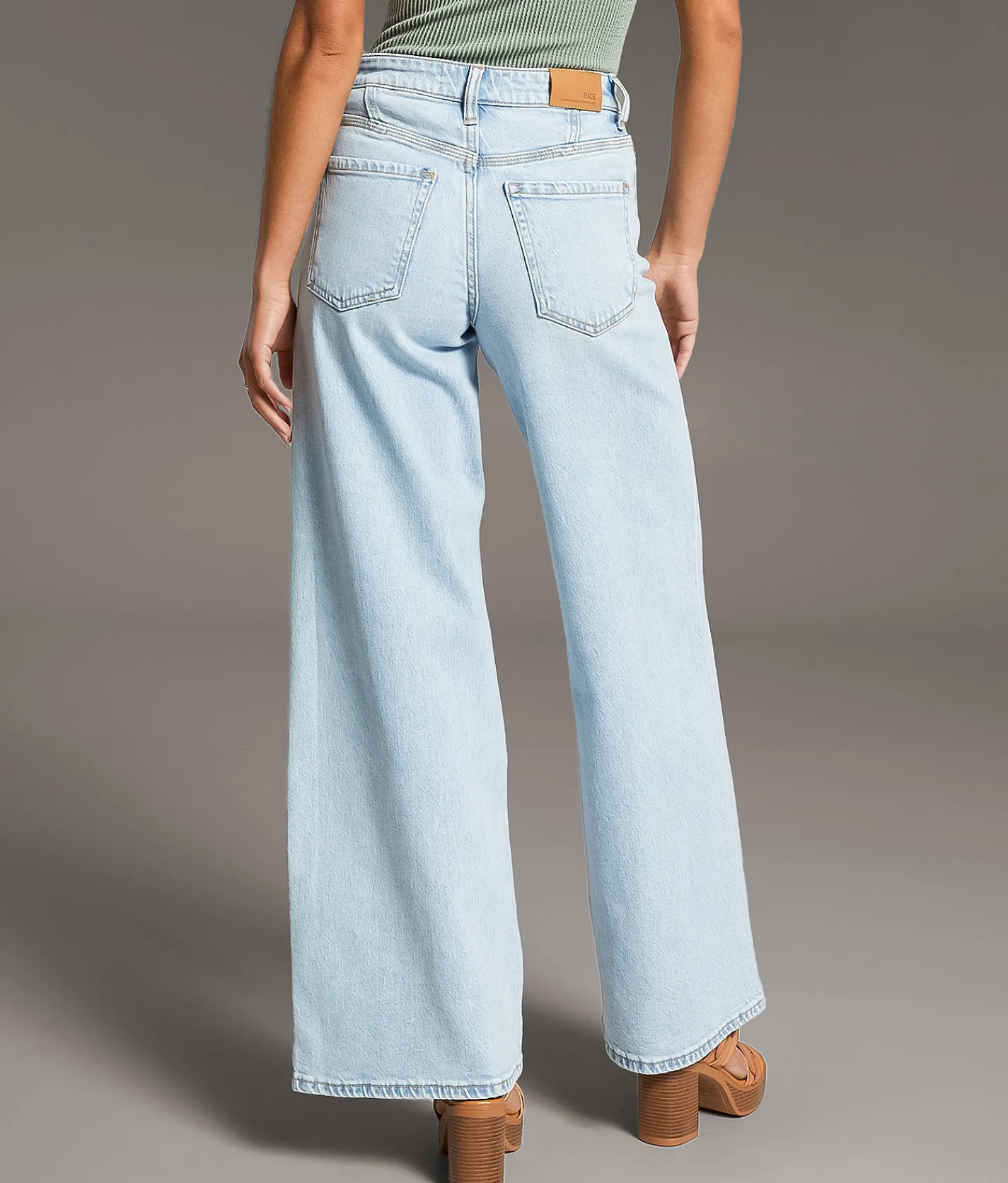 BKE Billie Ultra Wide Leg Stretch Jean Klabon Clearance