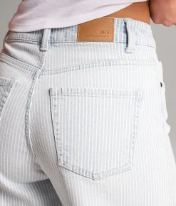 BKE Billie Ultra Wide Leg Striped Stretch Jean Pinstripe Best