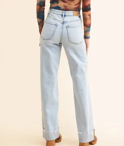 BKE Billie Wide Leg Cuffed Stretch Jean Rainer 3 New