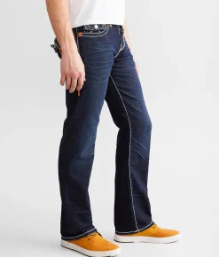 True Religion Billy Relaxed Boot Stretch Jean Dark Clear Water Hot