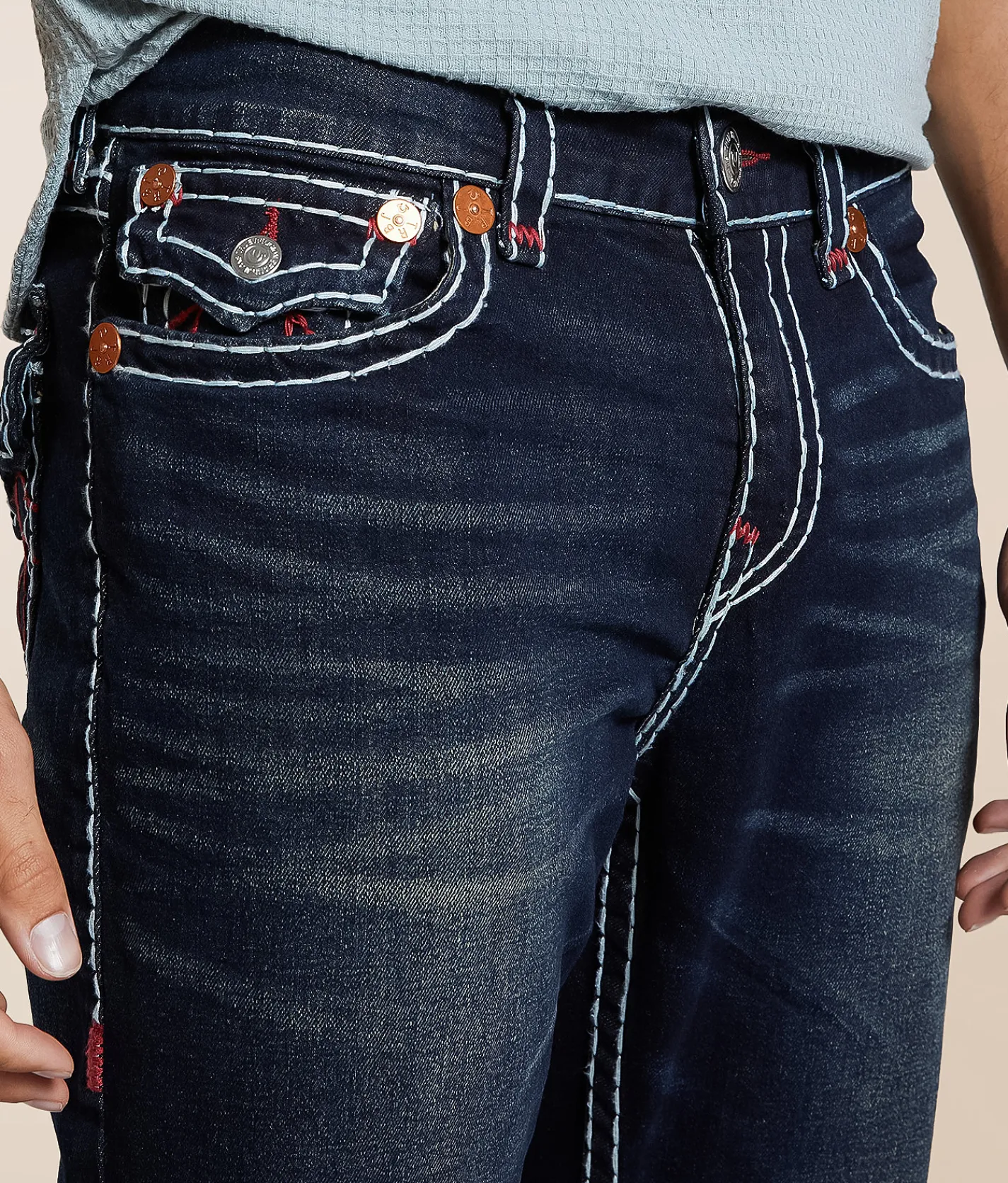True Religion Billy Relaxed Boot Stretch Jean Midnight Serenade Dark Sale