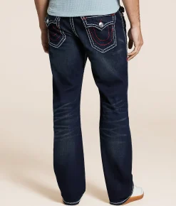 True Religion Billy Relaxed Boot Stretch Jean Midnight Serenade Dark Sale