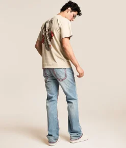 True Religion Billy Relaxed Boot Stretch Jean Party Pulse Medium Wash Outlet