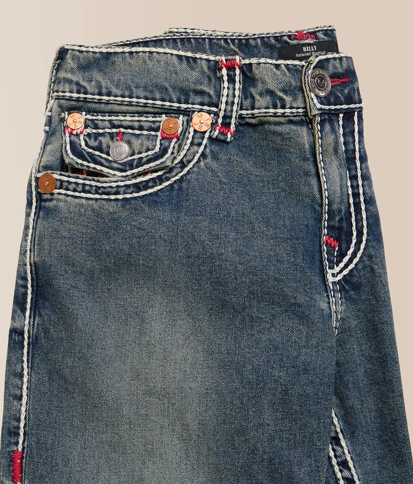True Religion Billy Relaxed Boot Stretch Jean Sepia Dawn Medium Wash
