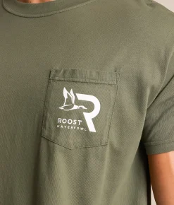Tops|Graphic T-Shirts | Roost Waterfowl Bird Buggy T-Shirt Moss