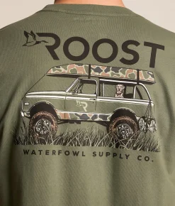 Tops|Graphic T-Shirts | Roost Waterfowl Bird Buggy T-Shirt Moss