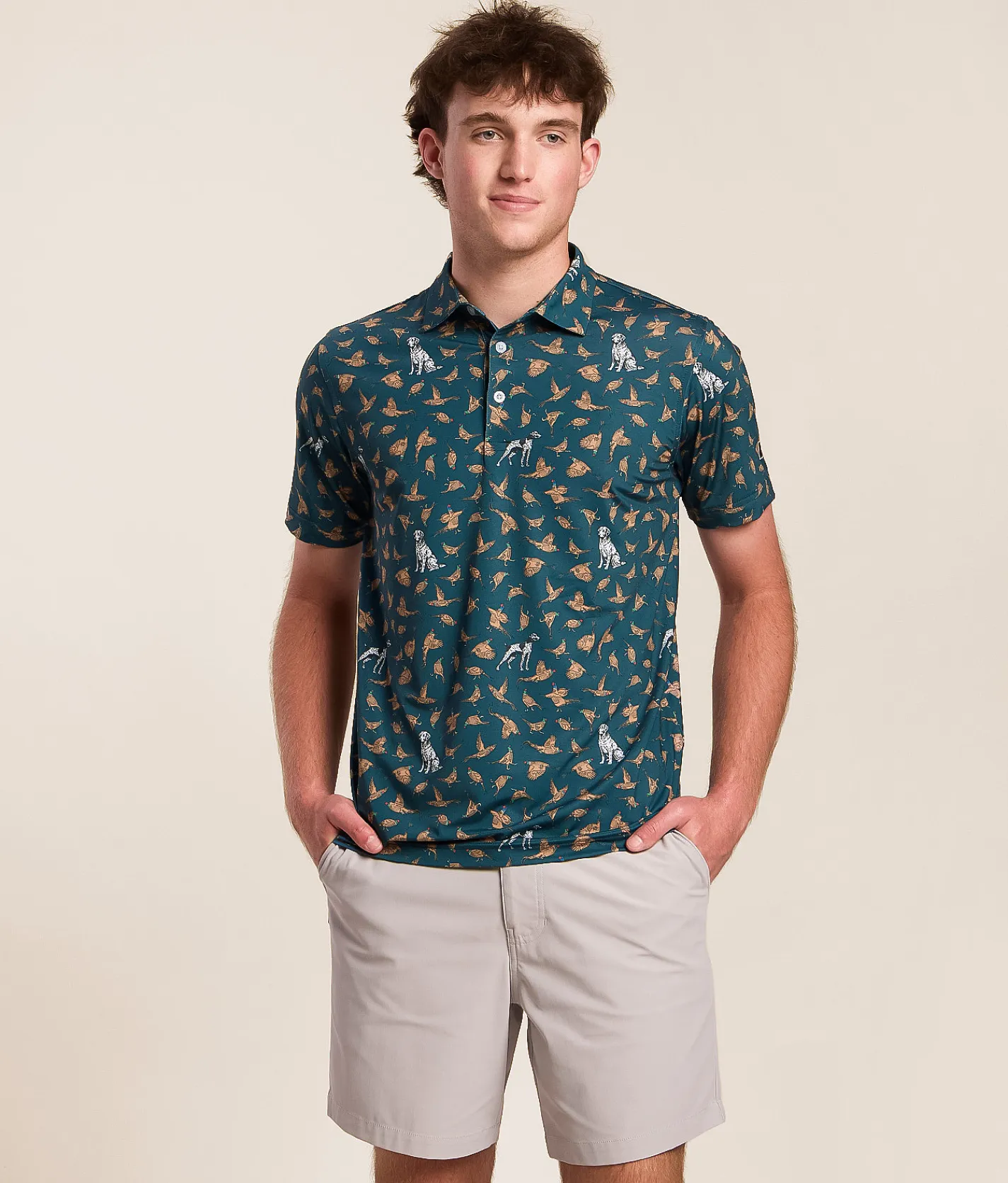 Waggle® Bird Dog Performance Polo Blue Discount