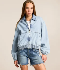 Free People Birdie Denim Jacket Mockingbird Discount