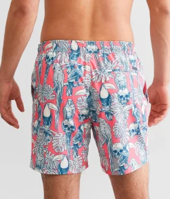 Bottoms|Swimwear | Sullen Birds Of Paradise Swim Trunks Multi Colored