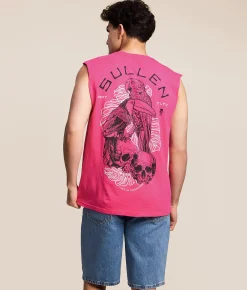 Sullen Birds Of Paradise Tank Top Pink Peacock