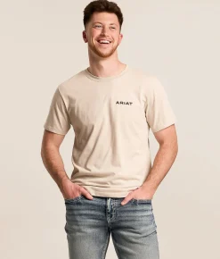 Tops|Graphic T-Shirts | Ariat Bison Blanket T-Shirt Peyote Heather