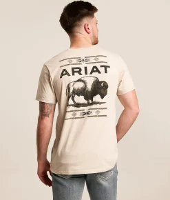 Tops|Graphic T-Shirts | Ariat Bison Blanket T-Shirt Peyote Heather