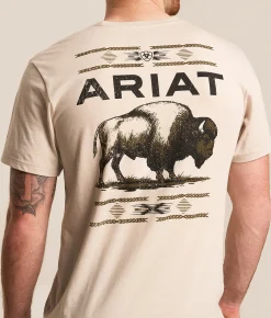 Tops|Graphic T-Shirts | Ariat Bison Blanket T-Shirt Peyote Heather