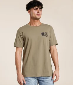 Ariat Bison Flag T-Shirt Fallen Rock New