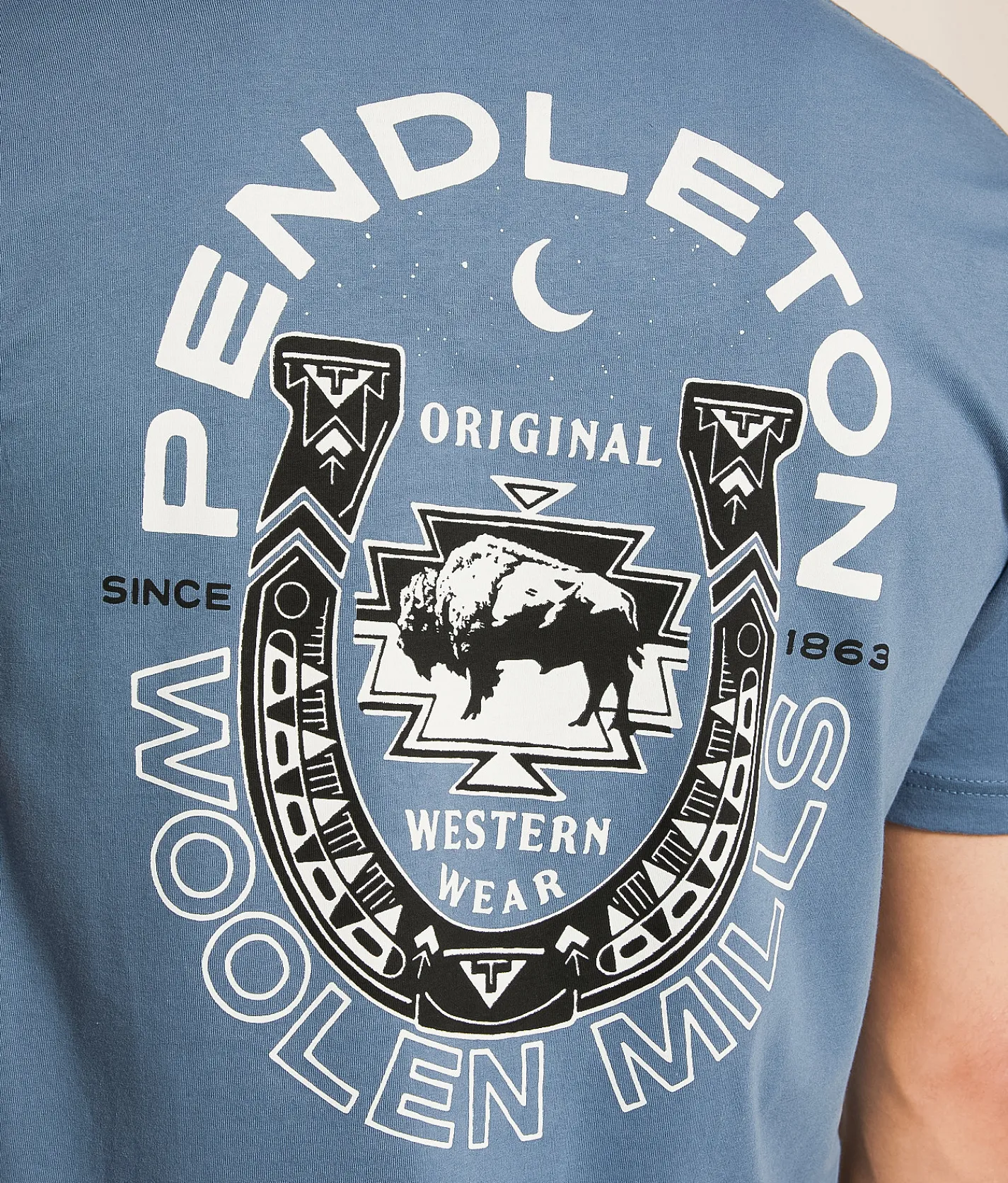 Tops|Graphic T-Shirts | Pendleton Bison Horseshoe T-Shirt Slate