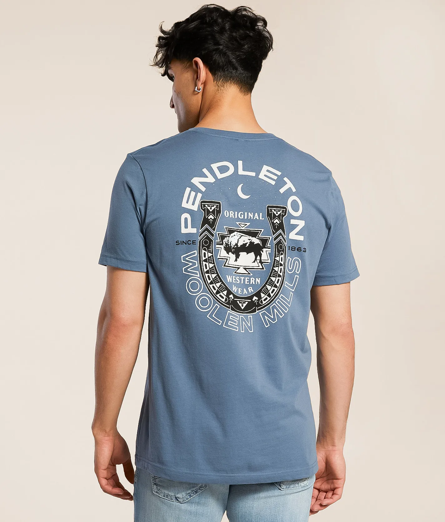 Tops|Graphic T-Shirts | Pendleton Bison Horseshoe T-Shirt Slate