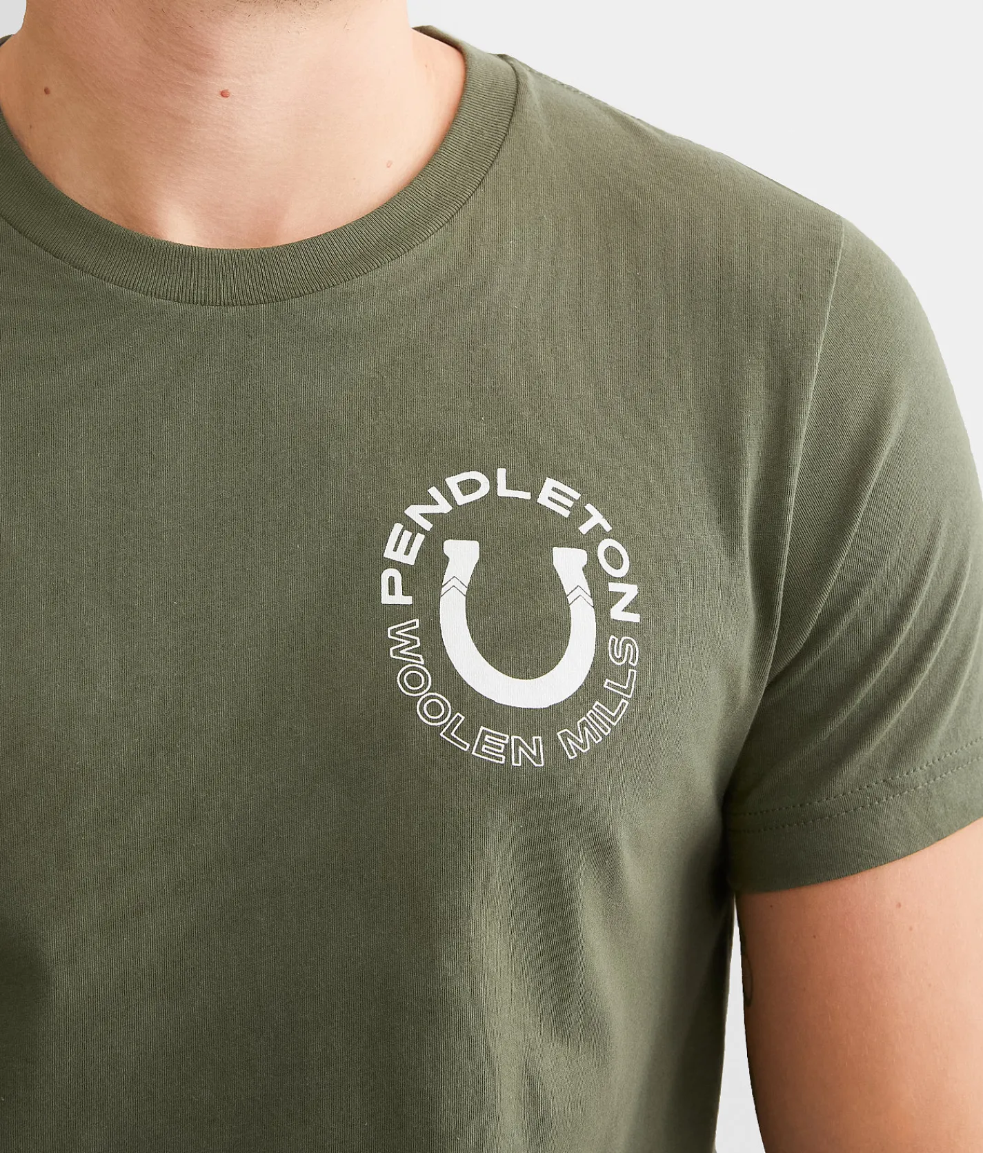 Pendleton Bison Horseshoe T-Shirt Military Green Discount