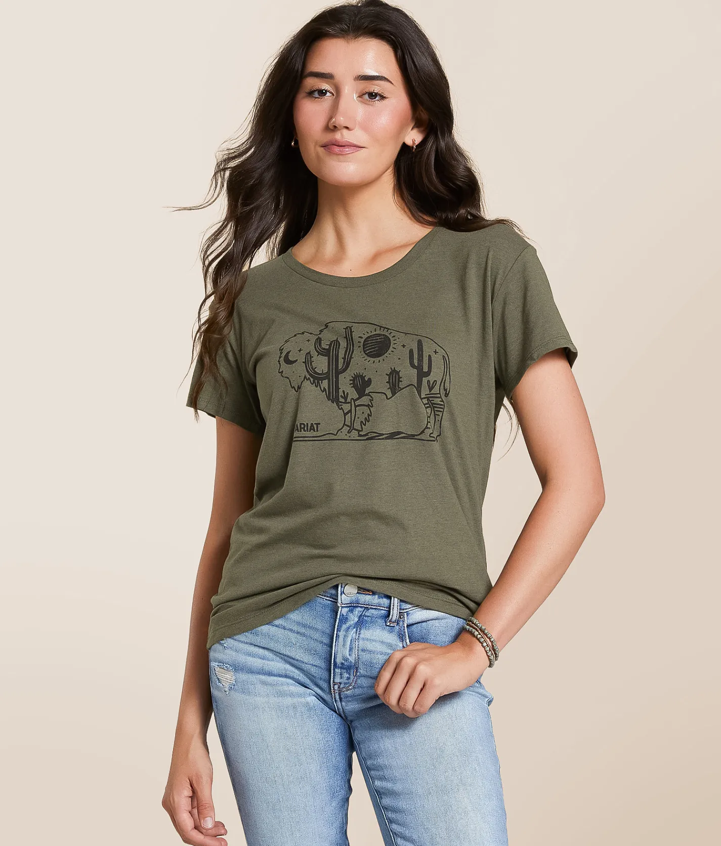 Ariat Bison Nightscape T-Shirt Artichoke Outlet
