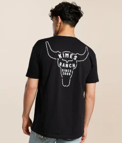 Kimes Ranch Bison Outline T-Shirt Black Outlet