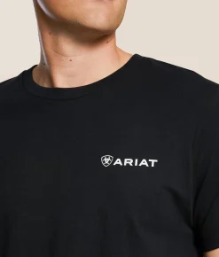 Tops|Graphic T-Shirts | Ariat Bison Stamp Shield T-Shirt Black