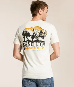 Graphic T-Shirts | Pendleton Bison T-Shirt Vintage White