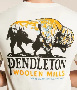 Graphic T-Shirts | Pendleton Bison T-Shirt Vintage White