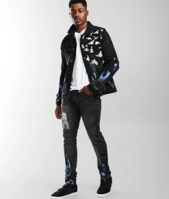 Industrial Indigo bird Skinny Stretch Jean Black Outlet