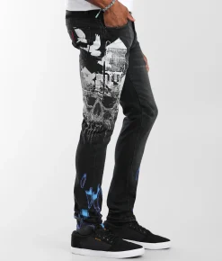 Industrial Indigo bird Skinny Stretch Jean Black Outlet