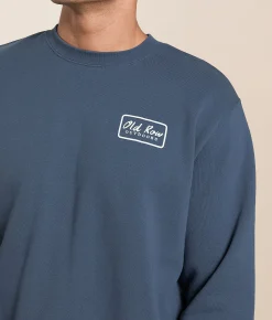 Tops | Old Row Black Lab Pullover Storm Blue