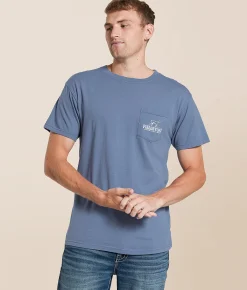 Tops|Graphic T-Shirts | Fieldstone Black Lab Retrieving T-Shirt Blue Jean