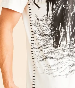 Affliction Black Night T-Shirt Vintage White Reactive New