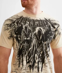 Affliction Black Night T-Shirt Sand Reactive Hot
