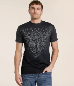 American Fighter Black Rock T-Shirt Black Mass Sale