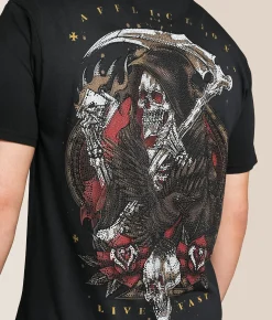 Tops|Graphic T-Shirts | Affliction Blackwater Path T-Shirt Obsidian