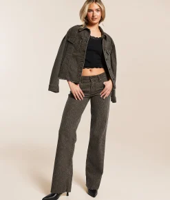 Jeans|Bottoms | HIDDEN Blake Cheetah Dad Stretch Jean Brown Cheetah