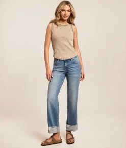HIDDEN Blake Cropped Straight Stretch Jean Marshall Discount