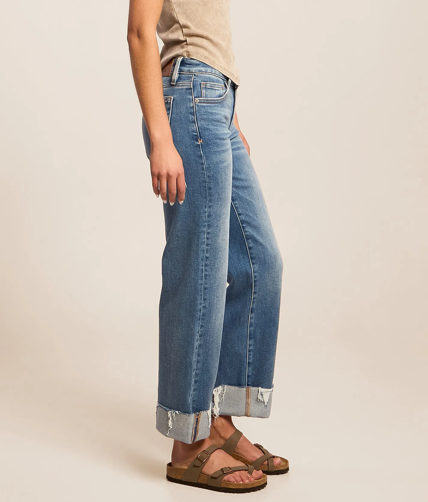 HIDDEN Blake Cropped Straight Stretch Jean Marshall Discount