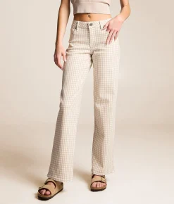 Jeans|Bottoms | HIDDEN Blake Dad Gingham Stretch Jean Big Tan Gingham