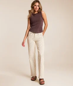 Bottoms | HIDDEN Blake Dad Striped Stretch Jean Brown Stripe