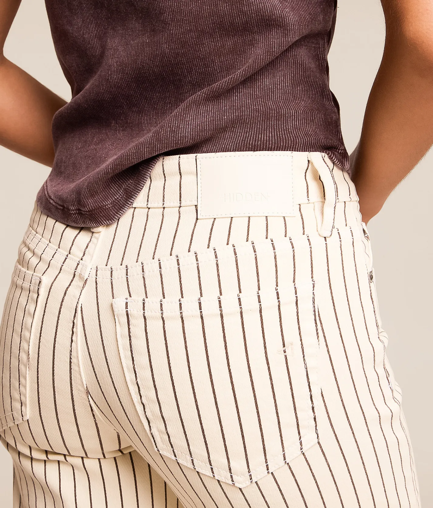 HIDDEN Blake Dad Striped Stretch Jean Brown Stripe Clearance