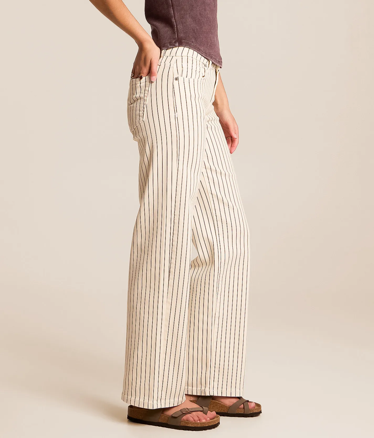 HIDDEN Blake Dad Striped Stretch Jean Brown Stripe Clearance