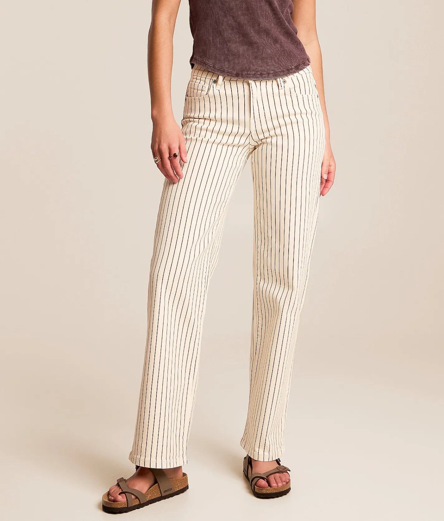 HIDDEN Blake Dad Striped Stretch Jean Brown Stripe Clearance