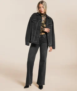 HIDDEN Blake Studded Comfort Flare Stretch Jean Black Studs Sale