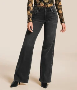 HIDDEN Blake Studded Comfort Flare Stretch Jean Black Studs Sale